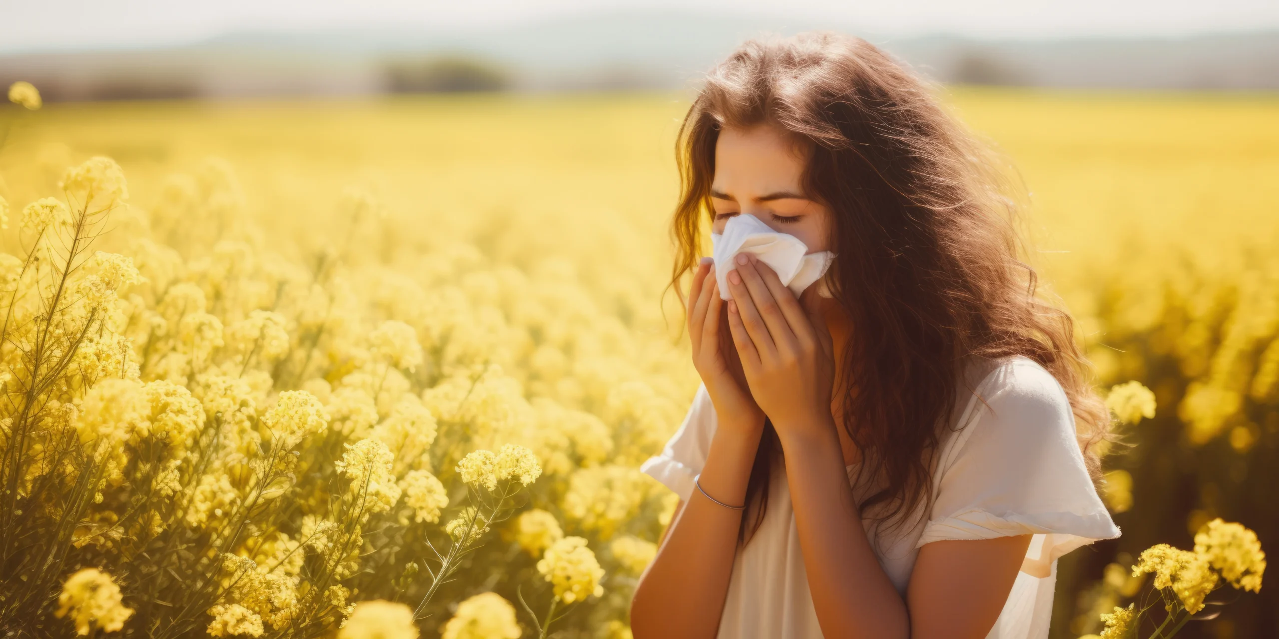 Woman with hayfever